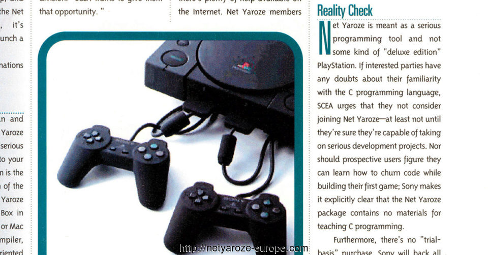 Image: The future of video gaming   Net Yaroze article